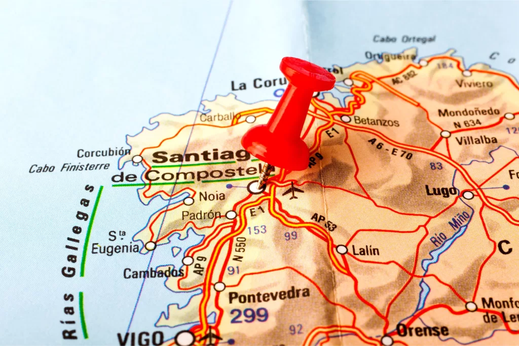 map camino de santiago